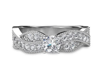 แหวนเพชรผู้หญิง รุ่น GR340 - มุมบน