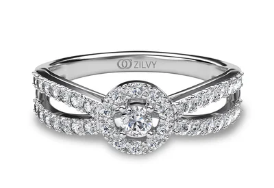 แหวนเพชรผู้หญิง รุ่น GR353 - มุมบน