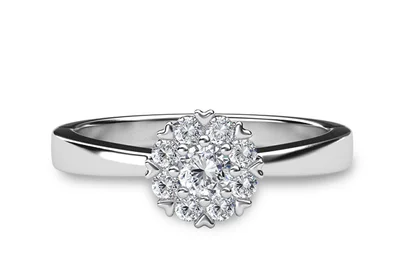 แหวนเพชรผู้หญิง รุ่น GR354 - มุมบน