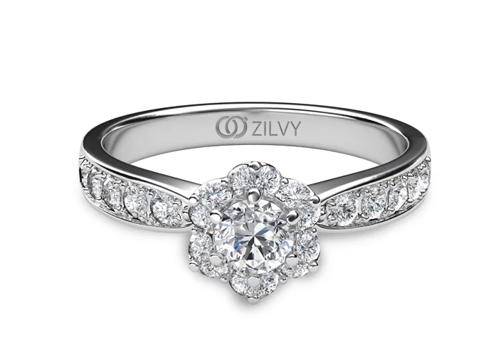 Women's Diamond Ring GR384 - top view