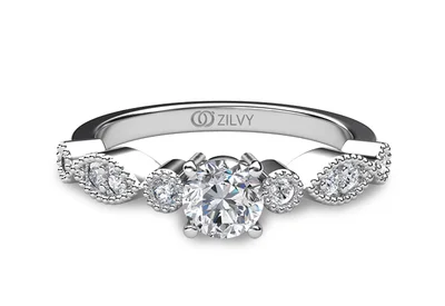 แหวนเพชรผู้หญิง รุ่น GR388 - มุมบน