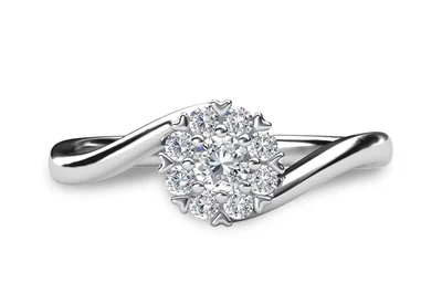 แหวนเพชรผู้หญิง รุ่น GR392 - มุมบน