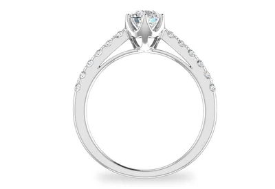 แหวนเพชรผู้หญิง รุ่น GR403 - มุมหน้า