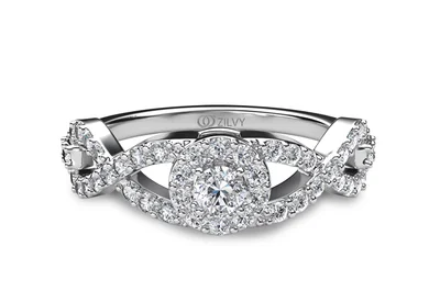 แหวนเพชรผู้หญิง รุ่น GR413 - มุมบน