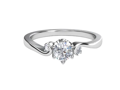 แหวนเพชรผู้หญิง รุ่น GR415 - มุมบน