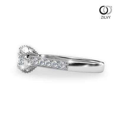 แหวนเพชรผู้หญิง รุ่น GR419 - มุมข้าง