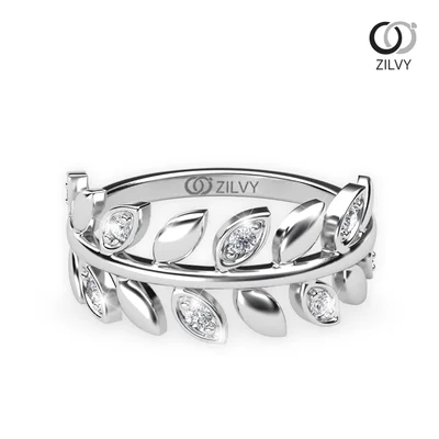 แหวนเพชรผู้หญิง รุ่น GR423 - มุมบน