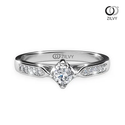 แหวนเพชรผู้หญิง รุ่น GR428 - มุมบน