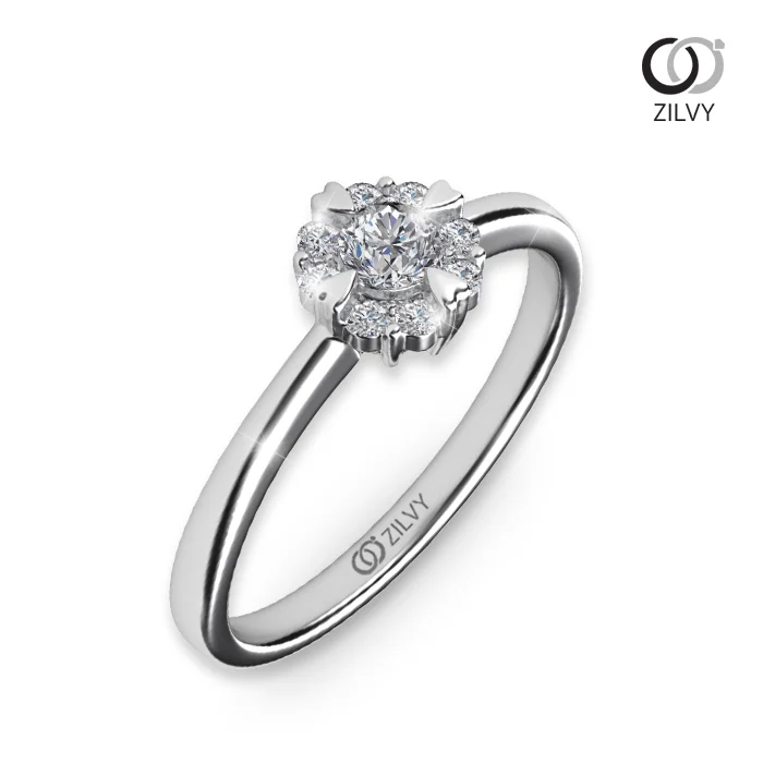 แหวนเพชร Lavande Halo