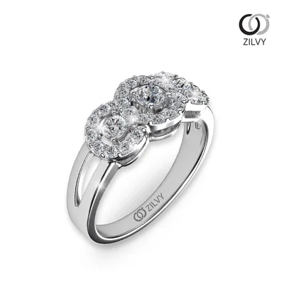 Women's Diamond Ring GR434 - perspective view