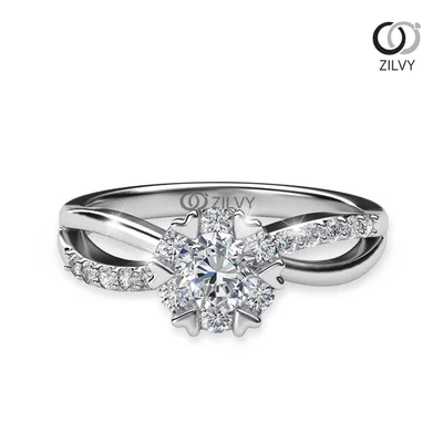 แหวนเพชรผู้หญิง รุ่น GR435 - มุมบน