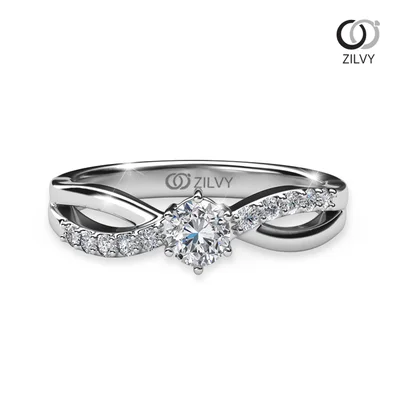 แหวนเพชรผู้หญิง รุ่น GR437 - มุมบน