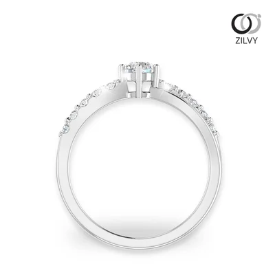 แหวนเพชรผู้หญิง รุ่น GR438 - มุมหน้า