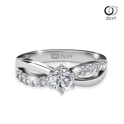 แหวนเพชรผู้หญิง รุ่น GR438 - มุมบน