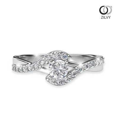 แหวนเพชรผู้หญิง รุ่น GR448 - มุมบน