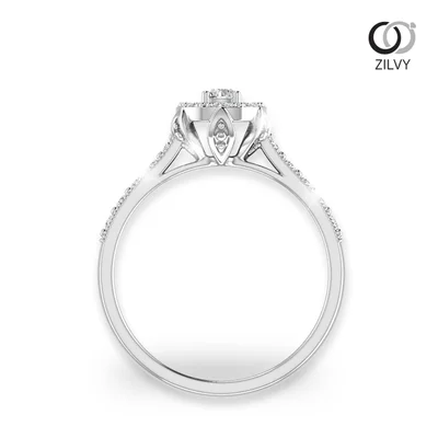 แหวนเพชรผู้หญิง รุ่น GR463 - มุมหน้า