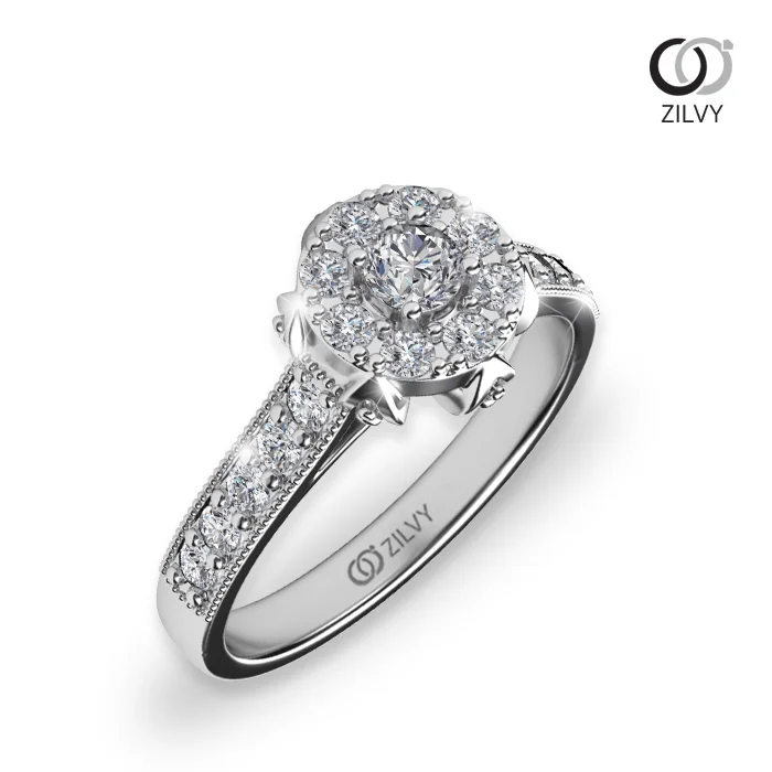 แหวนเพชร Fiora Halo