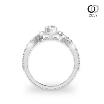 แหวนเพชรผู้หญิง รุ่น GR482 - มุมหน้า