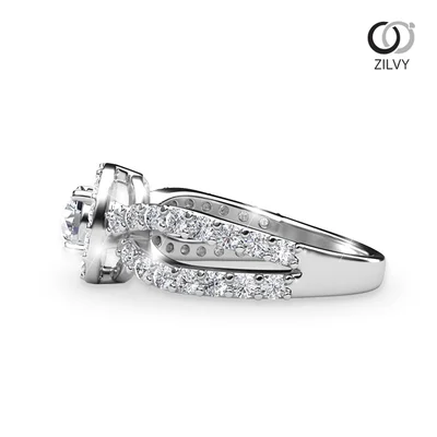 แหวนเพชรผู้หญิง รุ่น GR482 - มุมข้าง