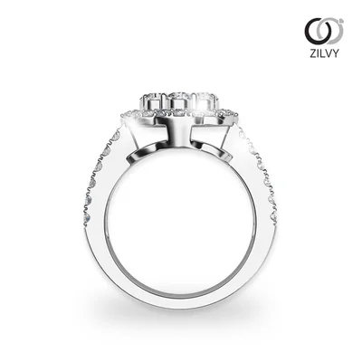 แหวนเพชรผู้หญิง รุ่น GR489 - มุมหน้า