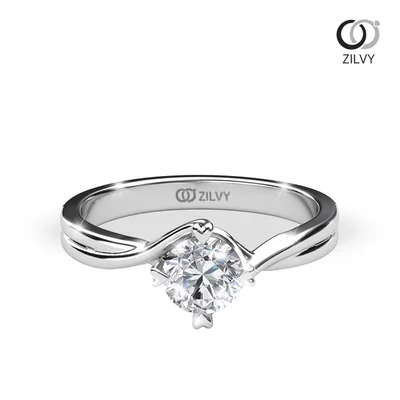 แหวนเพชรผู้หญิง รุ่น GR491 - มุมบน