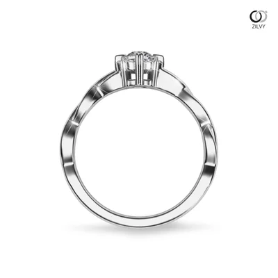 แหวนเพชรผู้หญิง รุ่น GR496 - มุมหน้า