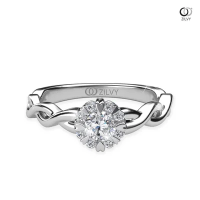 แหวนเพชรผู้หญิง รุ่น GR496 - มุมบน