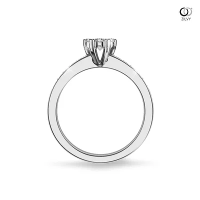 แหวนเพชรผู้หญิง รุ่น GR503 - มุมหน้า