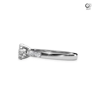 แหวนเพชรผู้หญิง รุ่น GR503 - มุมข้าง