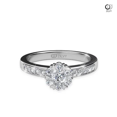 แหวนเพชรผู้หญิง รุ่น GR503 - มุมบน