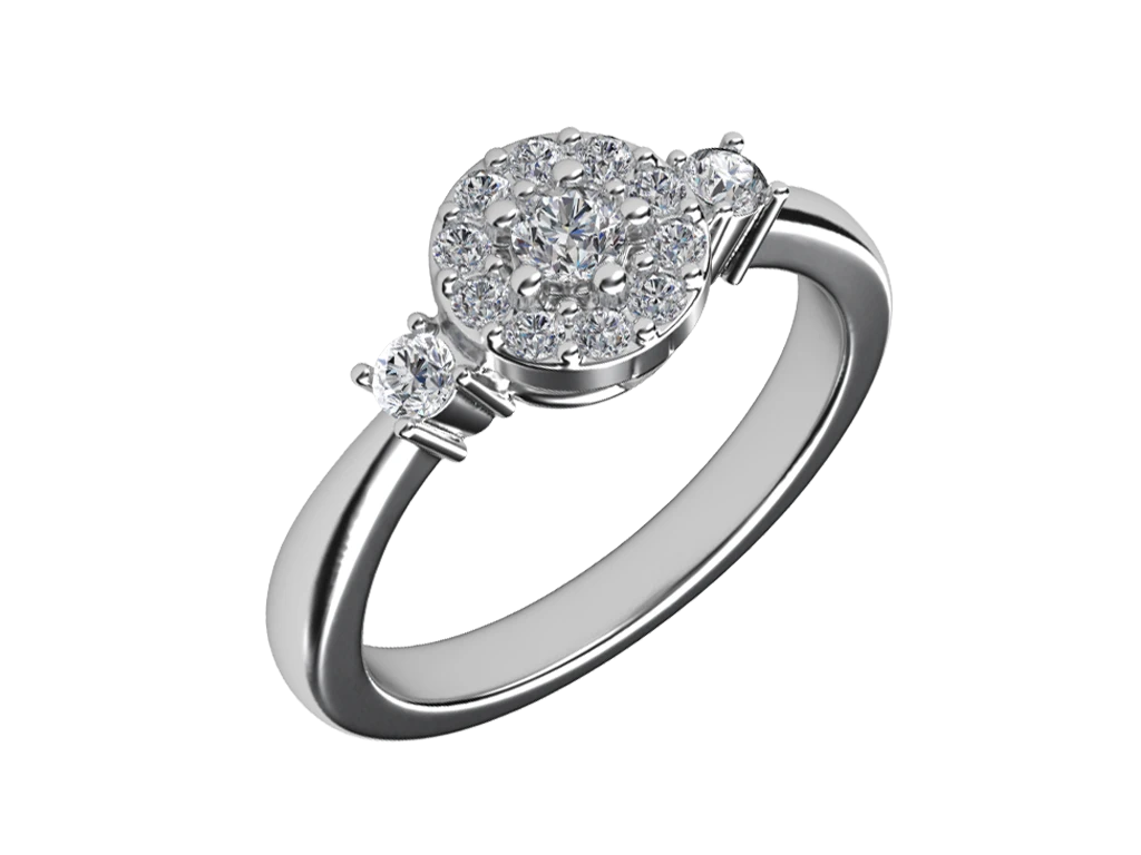 แหวนเพชร Pearl Cluster