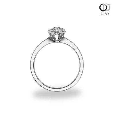 แหวนเพชรผู้หญิง รุ่น GR517 - มุมบน