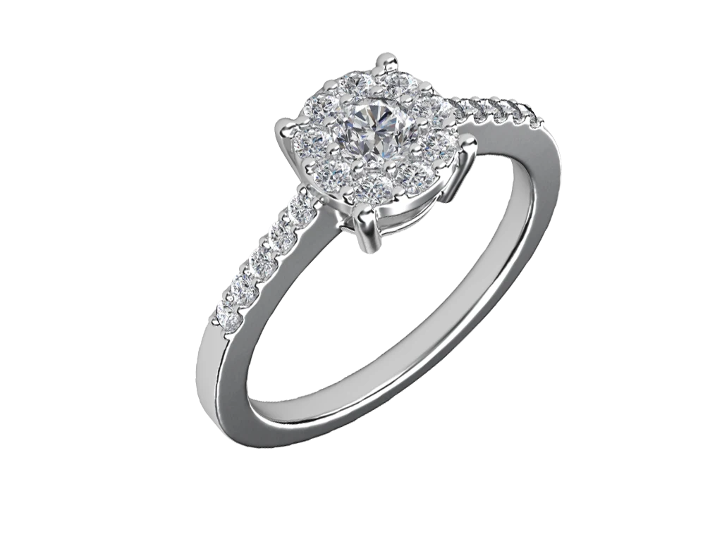 แหวนเพชร Magnolia Halo