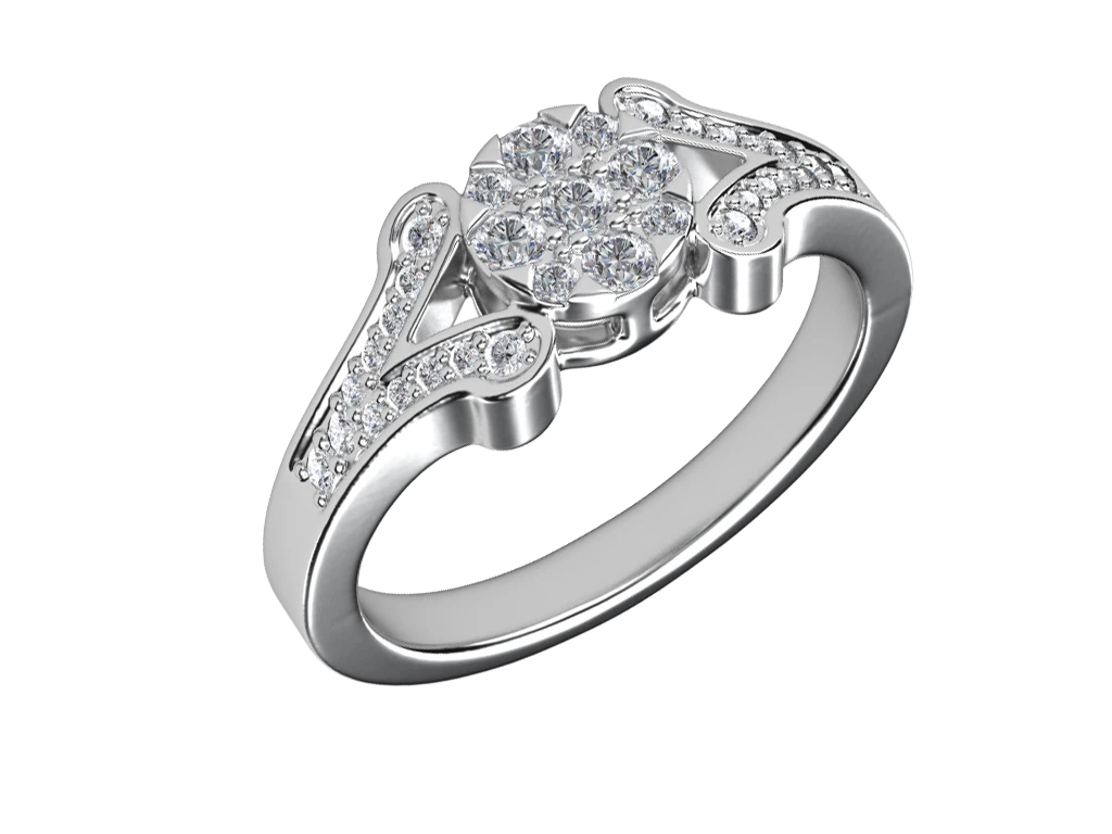 แหวนเพชร Perla Cluster