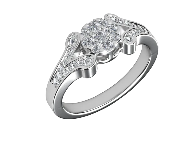 แหวนเพชร Perla Cluster