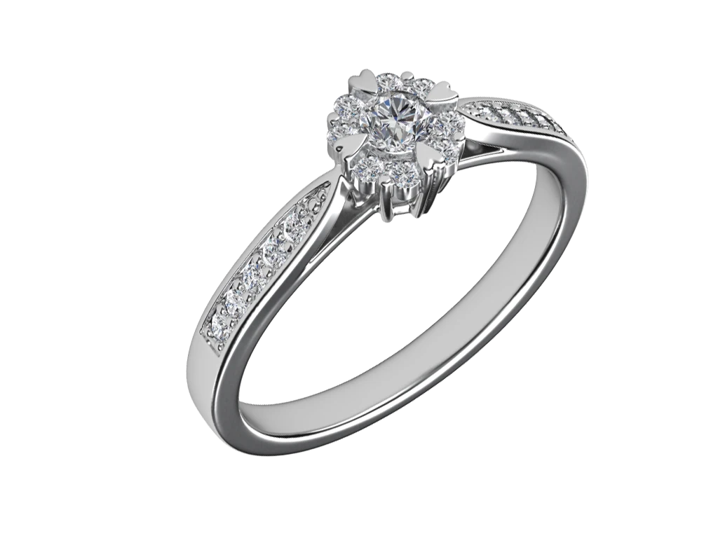 แหวนเพชร Adeline Halo