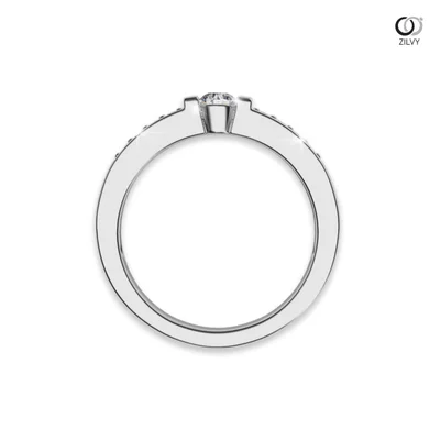 แหวนเพชรผู้หญิง รุ่น GR598 - มุมหน้า