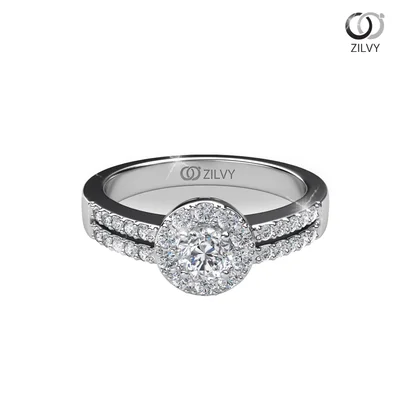 แหวนเพชรผู้หญิง รุ่น GR601 - มุมบน