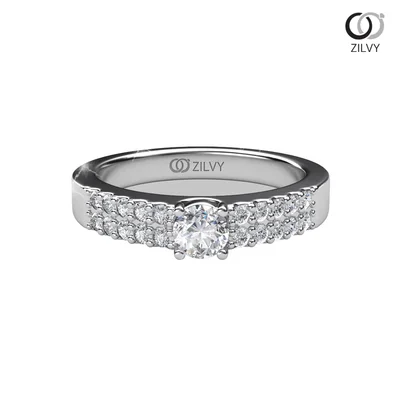 Women's Diamond Ring GR605 - top view