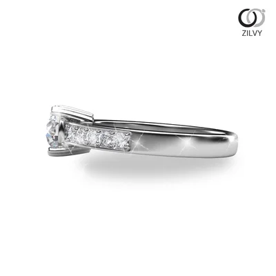 แหวนเพชรผู้หญิง รุ่น GR607 - มุมข้าง