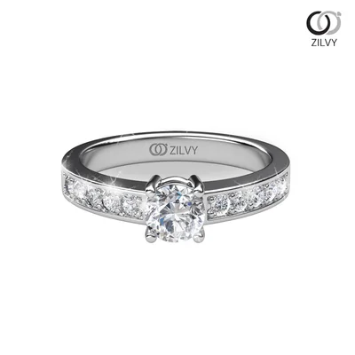 แหวนเพชรผู้หญิง รุ่น GR611 - มุมบน