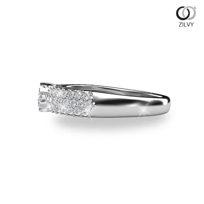 แหวนเพชรผู้หญิง รุ่น GR612 - มุมข้าง