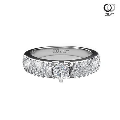 แหวนเพชรผู้หญิง รุ่น GR612 - มุมบน