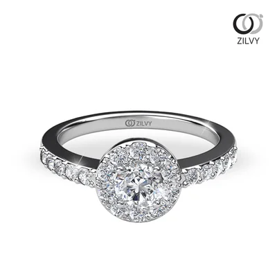 แหวนเพชรผู้หญิง รุ่น GR618 - มุมบน