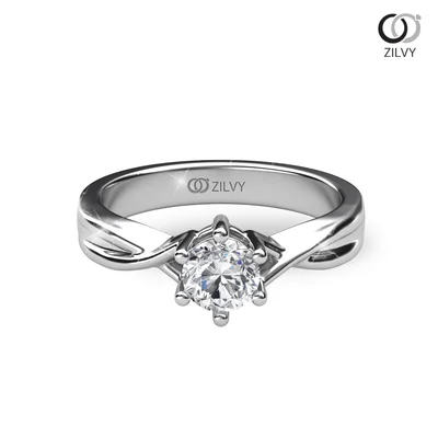 แหวนเพชรผู้หญิง รุ่น GR623 - มุมบน