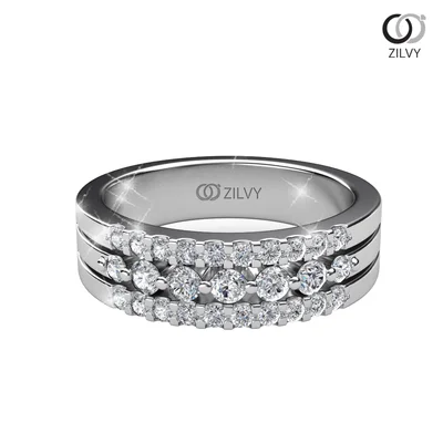 แหวนเพชรผู้หญิง รุ่น GR630 - มุมบน