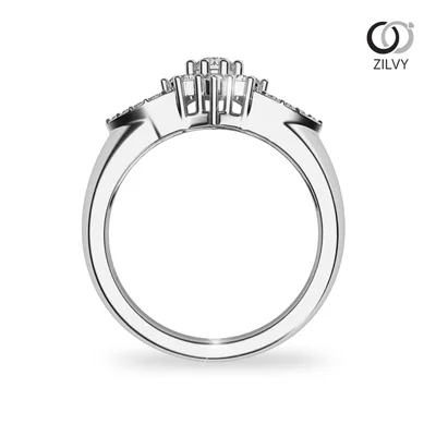 แหวนเพชรผู้หญิง รุ่น GR641 - มุมหน้า