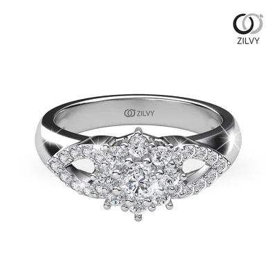 แหวนเพชรผู้หญิง รุ่น GR641 - มุมบน