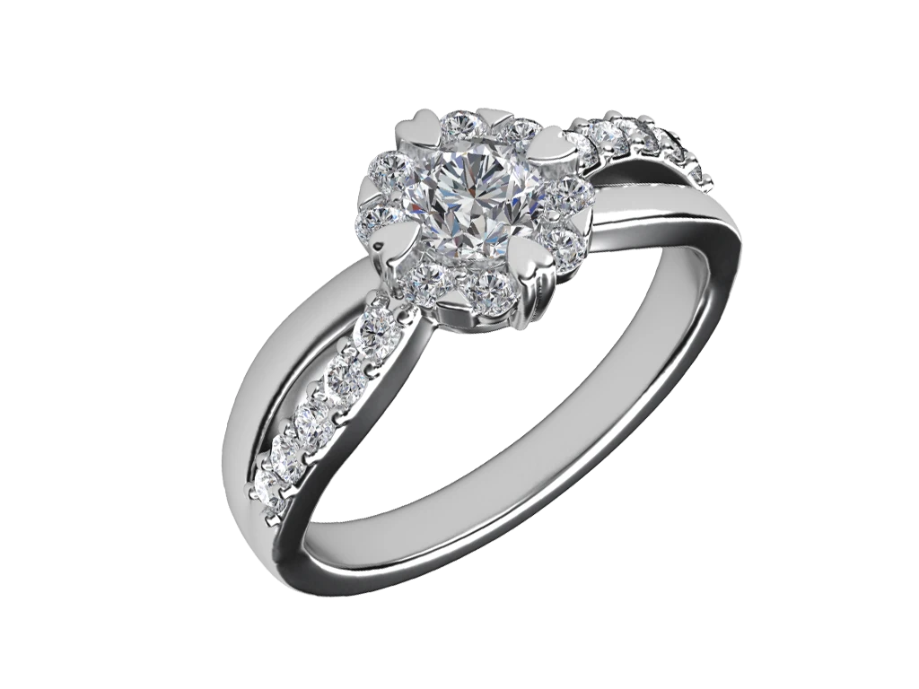 แหวนเพชร Amelina Halo