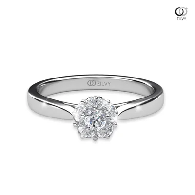 แหวนเพชรผู้หญิง รุ่น GR650 - มุมบน